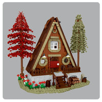 Thumbnail for Building Blocks MOC Experts Street City Forest Cabin House LED Bricks Toys 031071 Construction Set Toys - 9