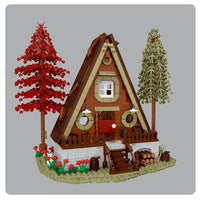 Thumbnail for Building Blocks MOC Experts Street City Forest Cabin House LED Bricks Toys 031071 - 9