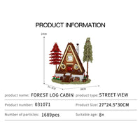 Thumbnail for Building Blocks MOC Experts Street City Forest Cabin House LED Bricks Toys 031071 Construction Set Toys - 8
