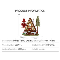 Thumbnail for Building Blocks MOC Experts Street City Forest Cabin House LED Bricks Toys 031071 - 8