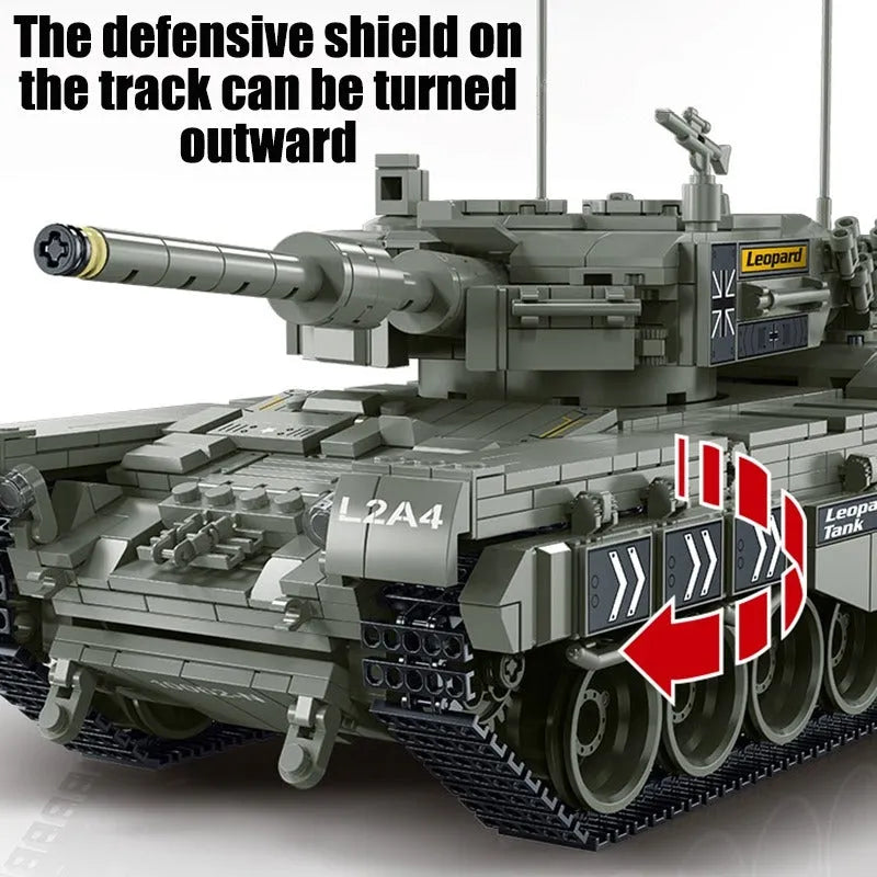 Building Blocks MOC Military WW2 Leopard 2A4 Battle Tank Bricks Toys - 7
