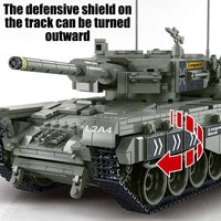 Thumbnail for Building Blocks MOC Military WW2 Leopard 2A4 Battle Tank Bricks Toys - 7