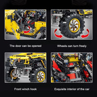 Thumbnail for Building Blocks MOC Off-Road AWD Jeep Rubicon Mountain Car Bricks Toys - 4