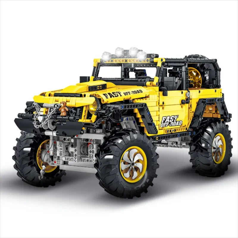 Building Blocks MOC Off-Road AWD Jeep Rubicon Mountain Car Bricks Toys - 1