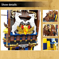 Thumbnail for Building Blocks MOC Pirates Caribbean Blue Sail Ship Bricks Toys - 4