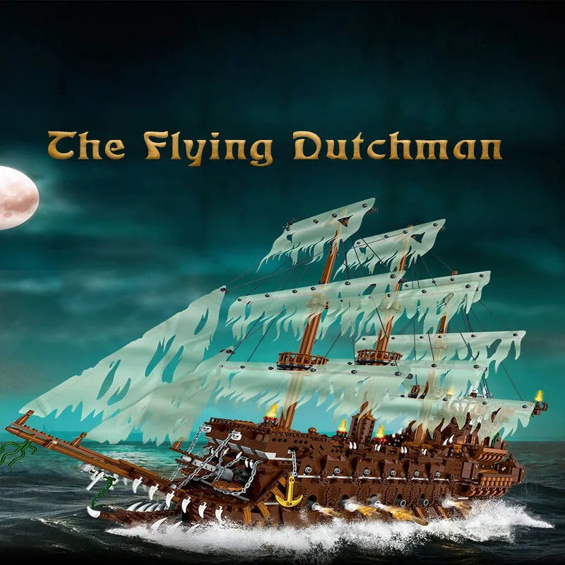 Building Blocks MOC Pirates Of Caribbean The Flying Dutchman Ship Bricks Toys Construction Set Toys - 2