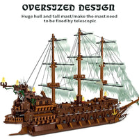 Thumbnail for Building Blocks MOC Pirates Of Caribbean The Flying Dutchman Ship Bricks Toys - 13