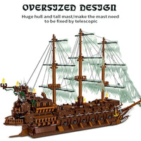 Thumbnail for Building Blocks MOC Pirates Of Caribbean The Flying Dutchman Ship Bricks Toys Construction Set Toys - 13