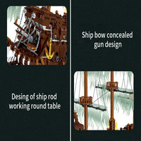 Thumbnail for Building Blocks MOC Pirates Of Caribbean The Flying Dutchman Ship Bricks Toys Construction Set Toys - 9
