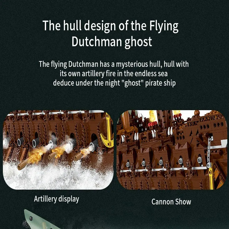 Building Blocks MOC Pirates Of Caribbean The Flying Dutchman Ship Bricks Toys - 14