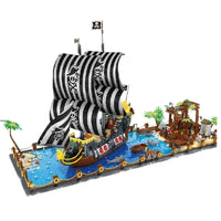 Thumbnail for Building Blocks MOC Pirates Of The Caribbean Booty Bay Ship Bricks Kids Toys - 1