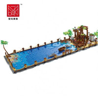 Thumbnail for Building Blocks MOC Pirates Of The Caribbean Booty Bay Ship Bricks Kids Toys - 9