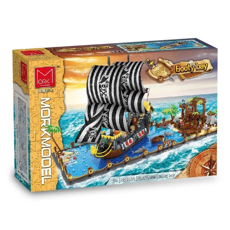 Building Blocks MOC Pirates Of The Caribbean Booty Bay Ship Bricks Kids Toys - 5