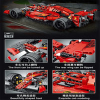 Thumbnail for Building Blocks MOC Tech Red F1 Alternate Racing Car Bricks Toy 023005 - 4