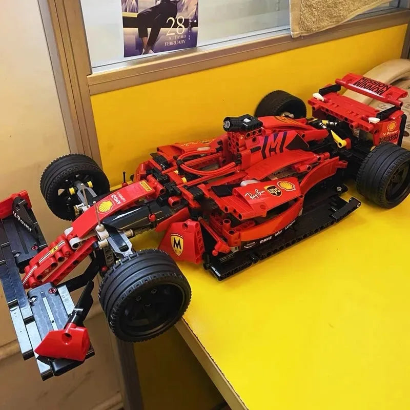 Building Blocks MOC Tech Red F1 Alternate Racing Car Bricks Toy 023005 - 16