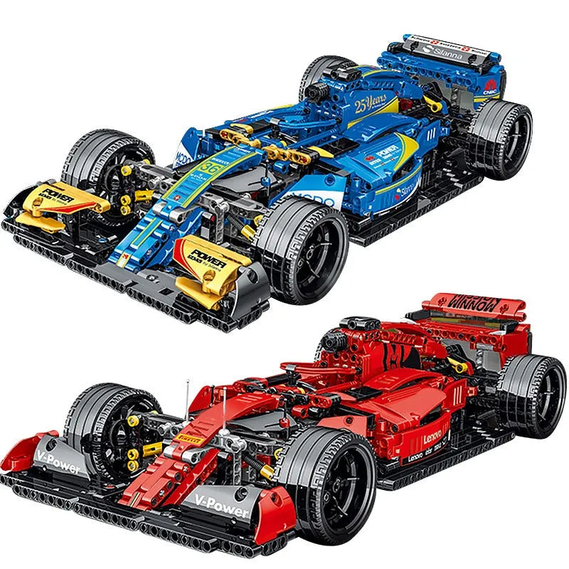 Building Blocks MOC Tech Red F1 Alternate Racing Car Bricks Toy 023005 - 10
