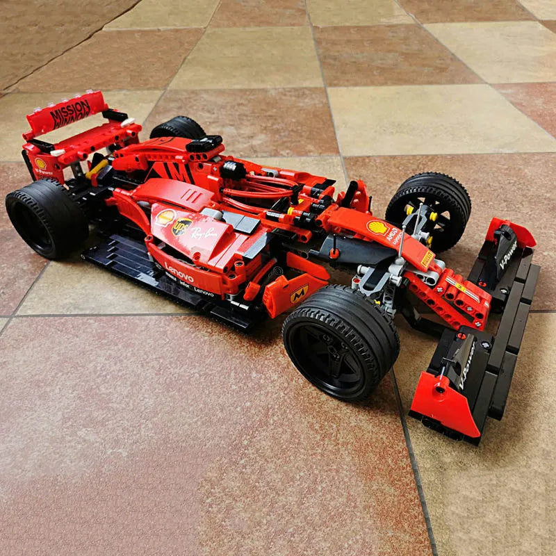 Building Blocks MOC Tech Red F1 Alternate Racing Car Bricks Toy 023005 - 11