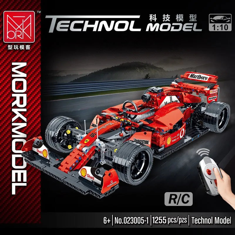 Building Blocks MOC Tech Red F1 Alternate Racing Car Bricks Toy 023005 - 3