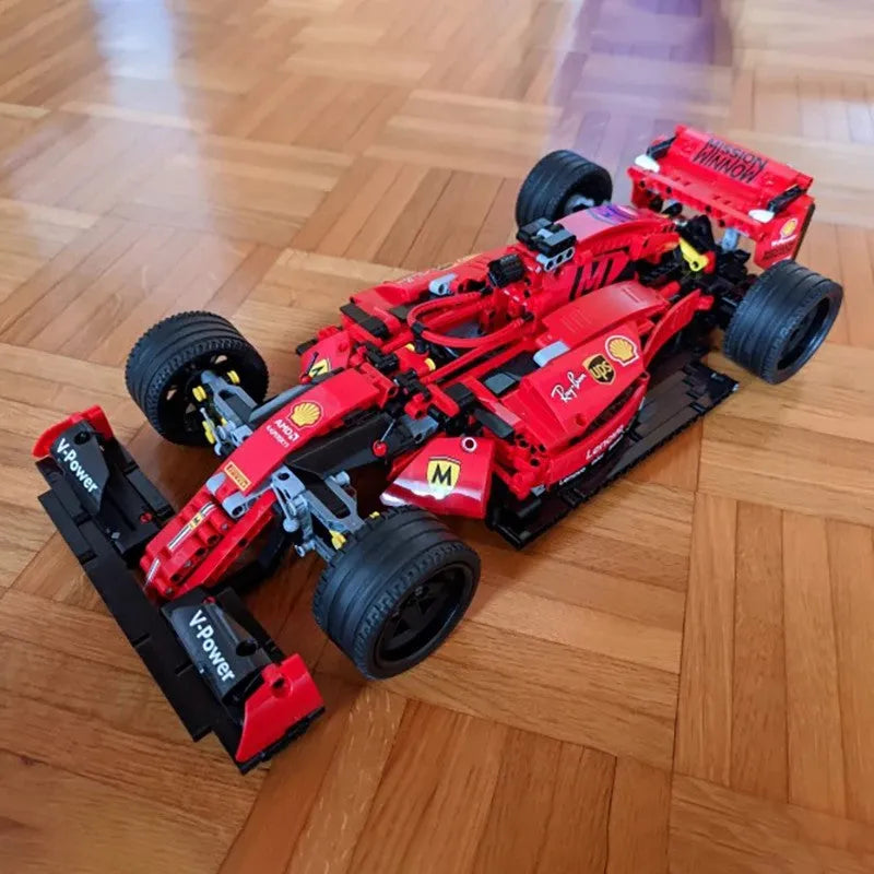 Building Blocks MOC Tech Red F1 Alternate Racing Car Bricks Toy 023005 - 14