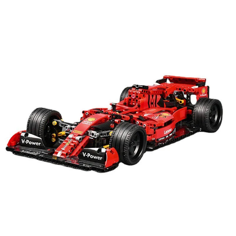 Building Blocks MOC Tech Red F1 Alternate Racing Car Bricks Toy 023005 - 6