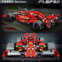 Thumbnail for Building Blocks MOC Tech Red F1 Alternate Racing Car Bricks Toy 023005 - 5
