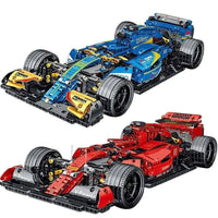 Thumbnail for Building Blocks MOC Tech Yellow F1 Alternate Racing Car Bricks Toy - 8