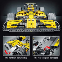 Thumbnail for Building Blocks MOC Tech Yellow F1 Alternate Racing Car Bricks Toy - 4