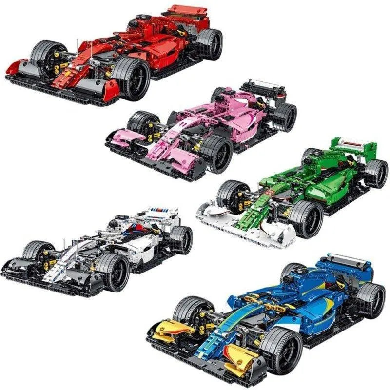 Building Blocks MOC Tech Yellow F1 Alternate Racing Car Bricks Toy - 6