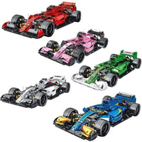 Thumbnail for Building Blocks MOC Tech Yellow F1 Alternate Racing Car Bricks Toy - 6