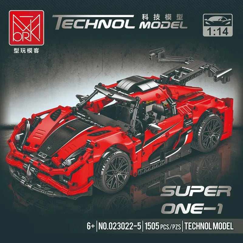 Building Blocks Tech Expert MOC Koenigsegg One Racing Car Bricks Toys - 2