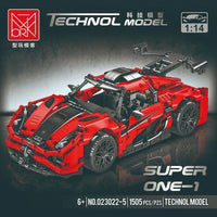 Thumbnail for Building Blocks Tech Expert MOC Koenigsegg One Racing Car Bricks Toys - 2