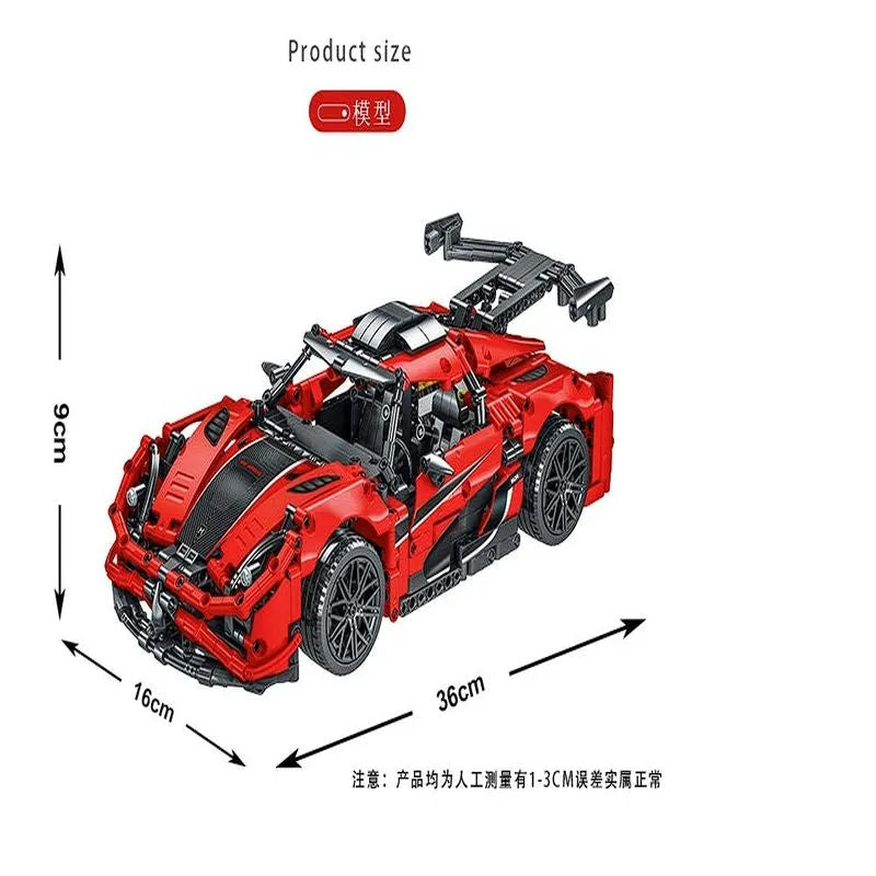 Building Blocks Tech Expert MOC Koenigsegg One Racing Car Bricks Toys - 6