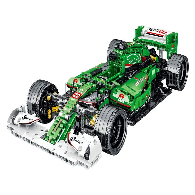 Building Blocks Tech MOC Green Alternate F1 Racing Car Bricks Toy - 7