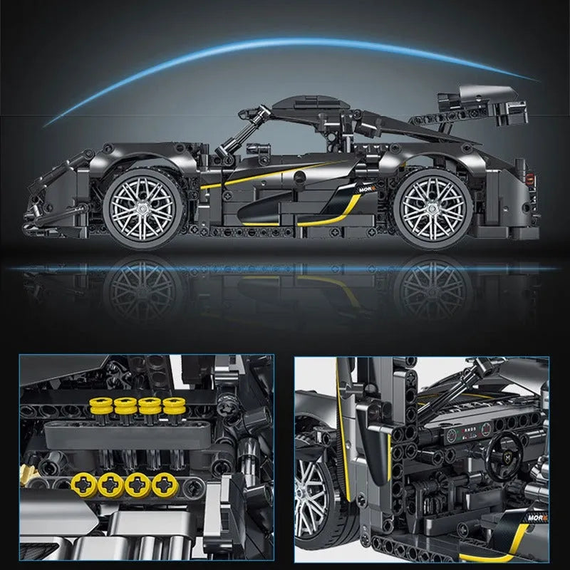 Building Blocks Tech MOC Koenigsegg One Racing Car Bricks Toys - 6