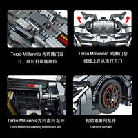 Thumbnail for Building Blocks Tech MOC Lambo Terzo Millennio Sports Car Bricks Toys - 9