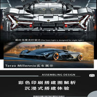 Thumbnail for Building Blocks Tech MOC Lambo Terzo Millennio Sports Car Bricks Toys - 12
