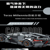 Thumbnail for Building Blocks Tech MOC Lambo Terzo Millennio Sports Car Bricks Toys - 13
