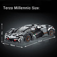 Thumbnail for Building Blocks Tech MOC Lambo Terzo Millennio Sports Car Bricks Toys - 7