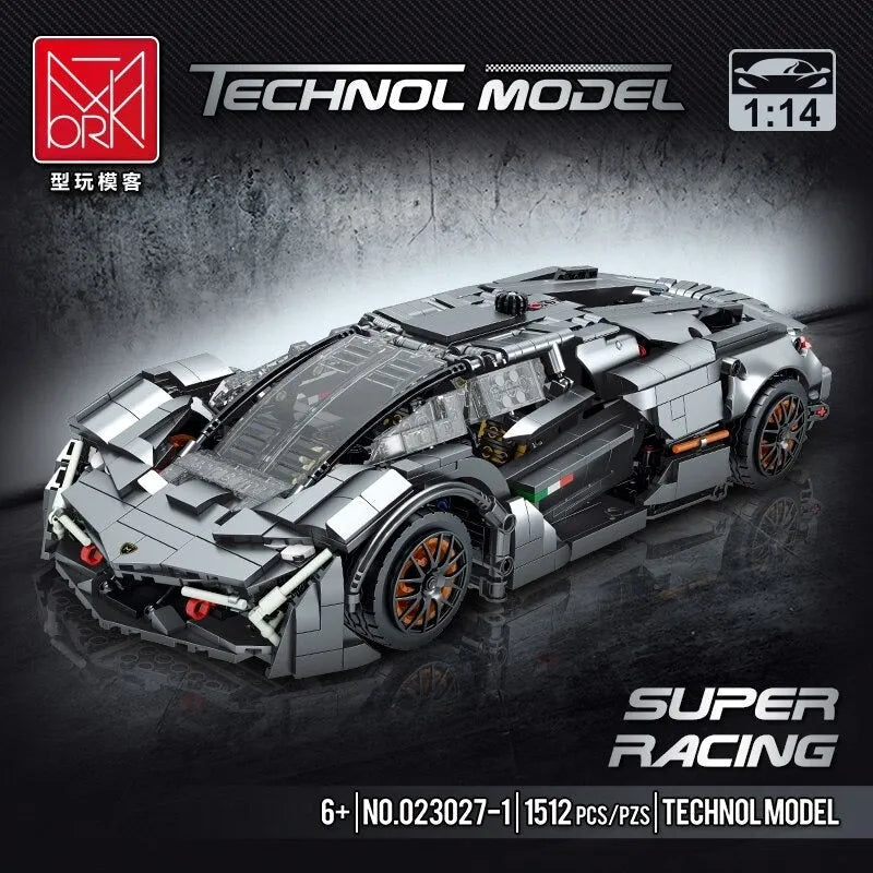 Building Blocks Tech MOC Lambo Terzo Millennio Sports Car Bricks Toys - 2