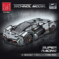 Thumbnail for Building Blocks Tech MOC Lambo Terzo Millennio Sports Car Bricks Toys - 2