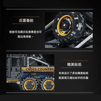 Thumbnail for Building Blocks Tech MOC Off-Road SUV Mountain Truck Bricks Toy 022016-1 Construction Set Toys - 8