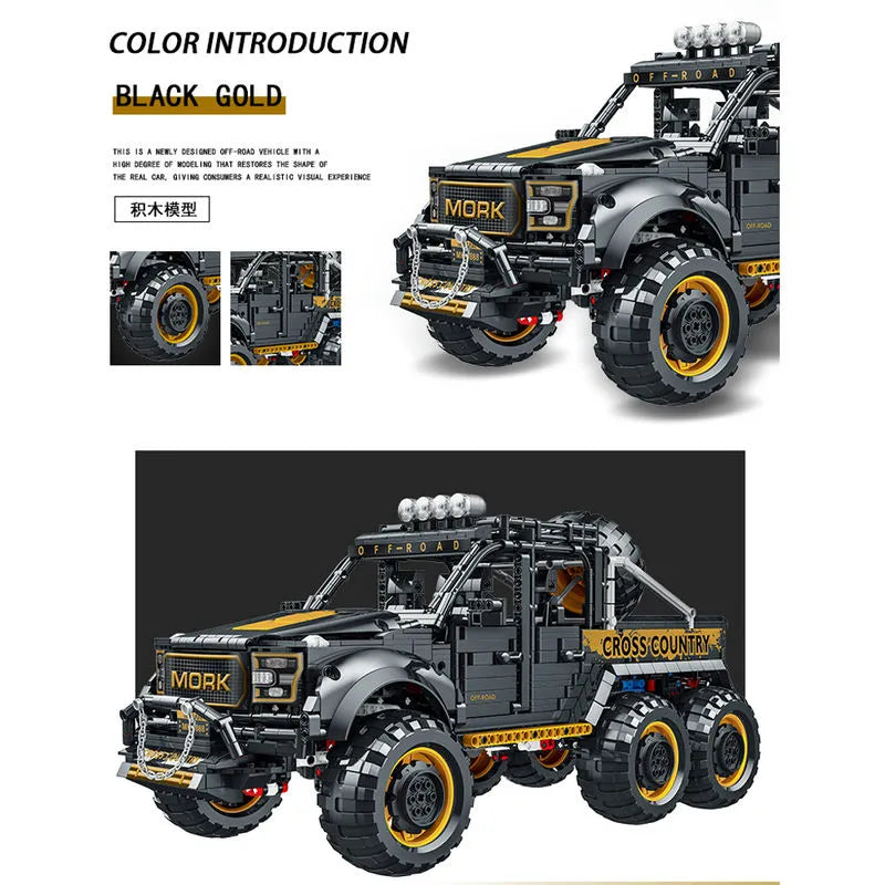 Building Blocks Tech MOC Off-Road SUV Mountain Truck Bricks Toy 022016-1 Construction Set Toys - 10