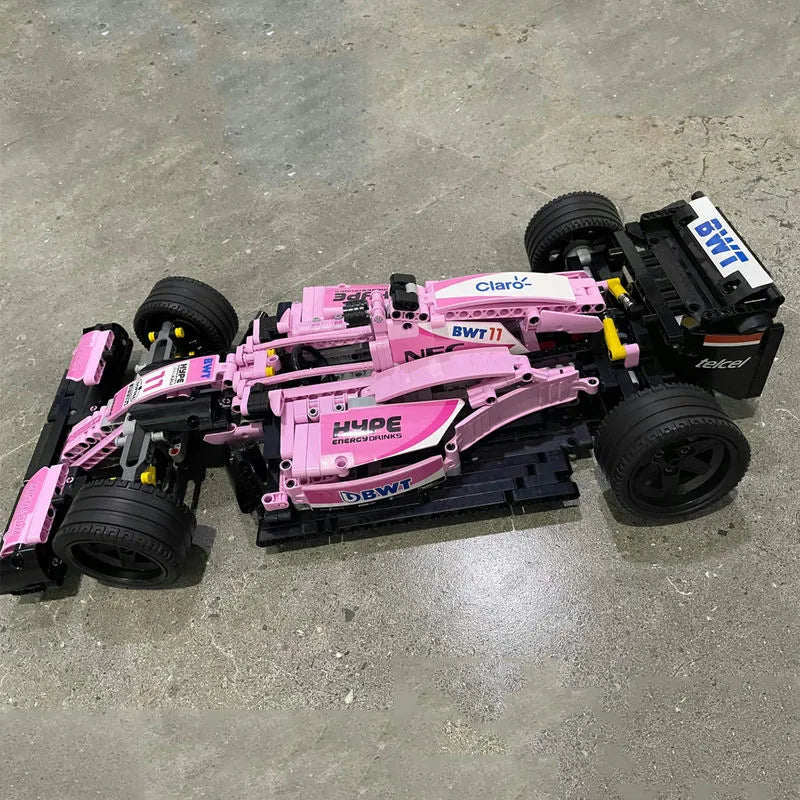 Building Blocks Tech MOC Pink Alternate F1 Racing Car Bricks Toy - 7