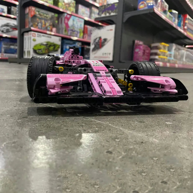 Building Blocks Tech MOC Pink Alternate F1 Racing Car Bricks Toy - 8