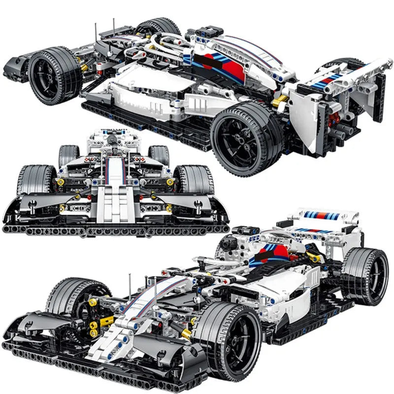 F1 Bricks Rc Tech MOC White Alternate F1 Racing Building Blocks