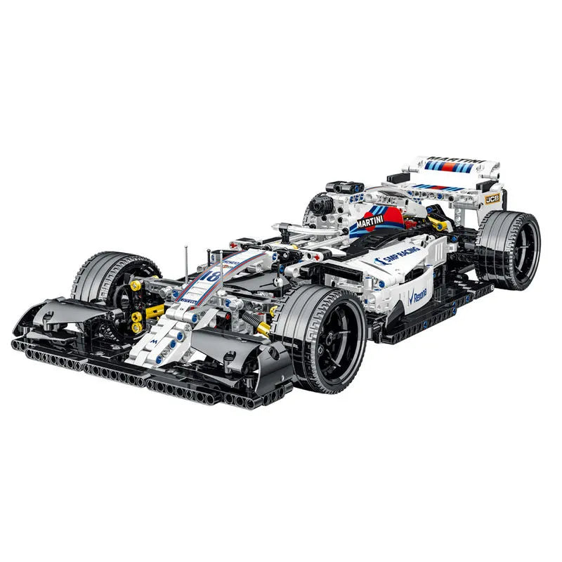 Building Blocks Tech MOC White Alternate F1 Racing Car Bricks Toy 023004 - 2
