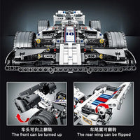 Thumbnail for Building Blocks Tech MOC White Alternate F1 Racing Car Bricks Toy 023004 - 7
