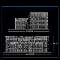 Thumbnail for Building Blocks Architecture Creator Expert MOC Rome Colosseum Bricks Toys - 7