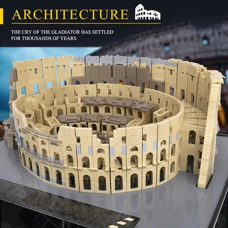 Building Blocks Architecture Creator Expert MOC Rome Colosseum Bricks Toys - 3