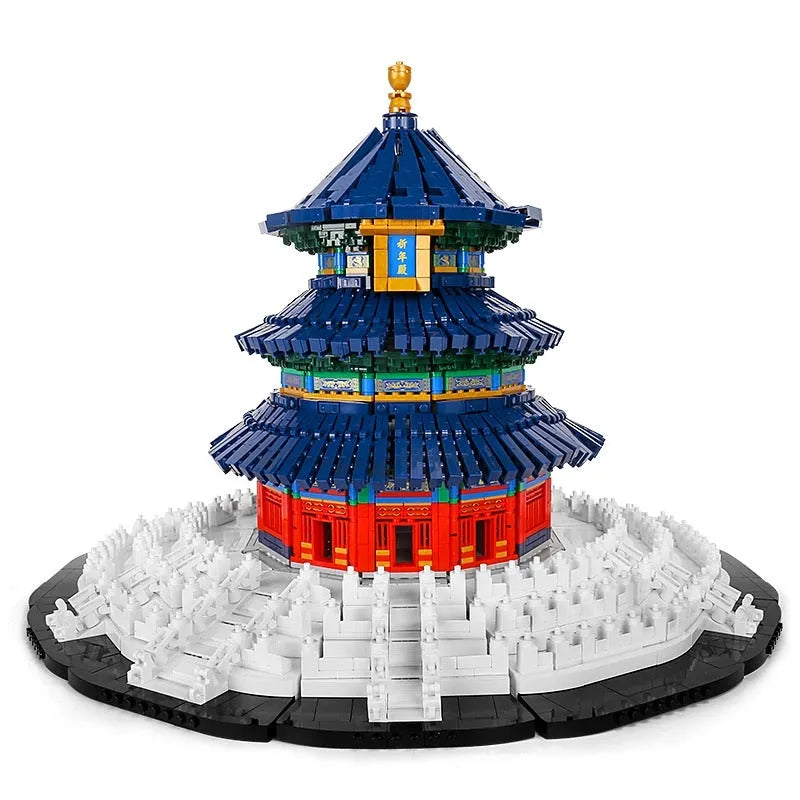 Building Blocks Architecture Creator Expert MOC Temple Of Heaven Bricks Toys - 4